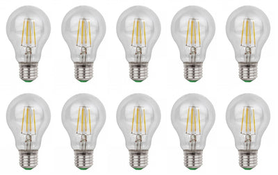 E27 A60 Light Bulb 10 pieces | LED 6W=60W traditional light - 700 Lumens | daylight white 6500K - LEDPLANET.NL