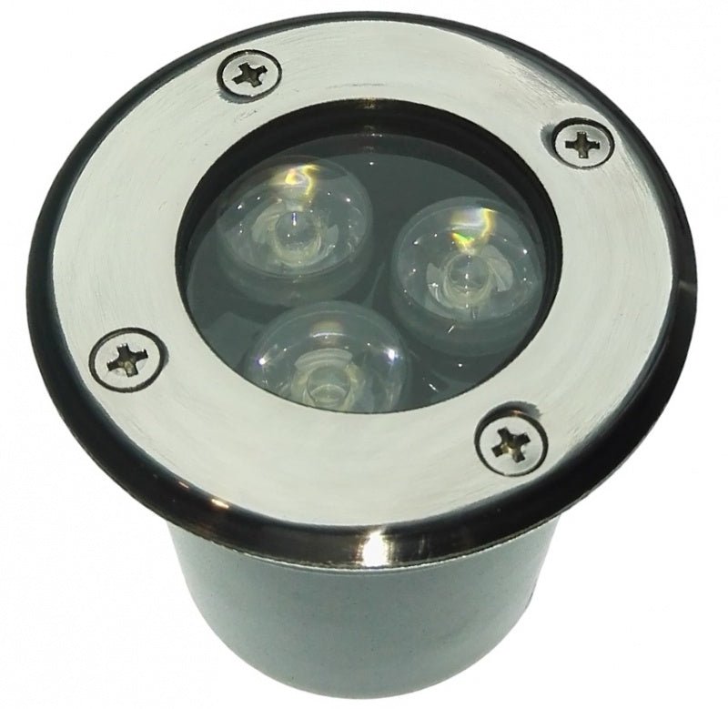Grondspot rond 82mm | LED 3W=30W halogeenlicht | warmwit 2700K | waterdicht IP65 - LEDPLANET.NL
