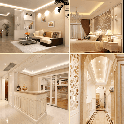 Aigostar GU10 dimmable LED spotlight in various modern interior settings for atmospheric lighting