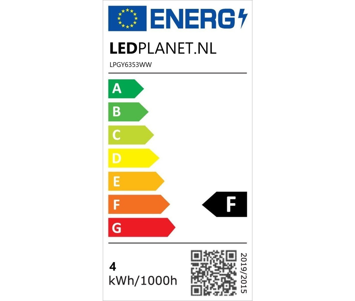 GY6.35 steeklampje | LED 3.5W=35 - 40W halogeen | warmwit 3000K | 12V AC | dimbaar - LEDPLANET.NL