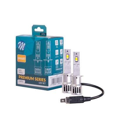H1 LED koplamp set, daglichtwit 6000K, actieve koeling