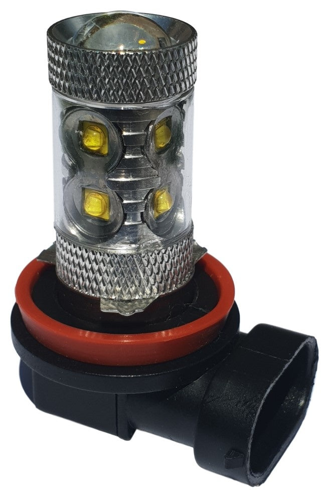 H11 koplamp set 50W | 10-SMD daglichtwit 6000K met lens | 12V