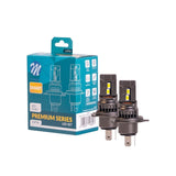 H4 koplamp set daglichtwit 6000K - 35 Watt & 2000 Lm/stuk | 12VDC - actieve koeling - LEDPLANET.NL