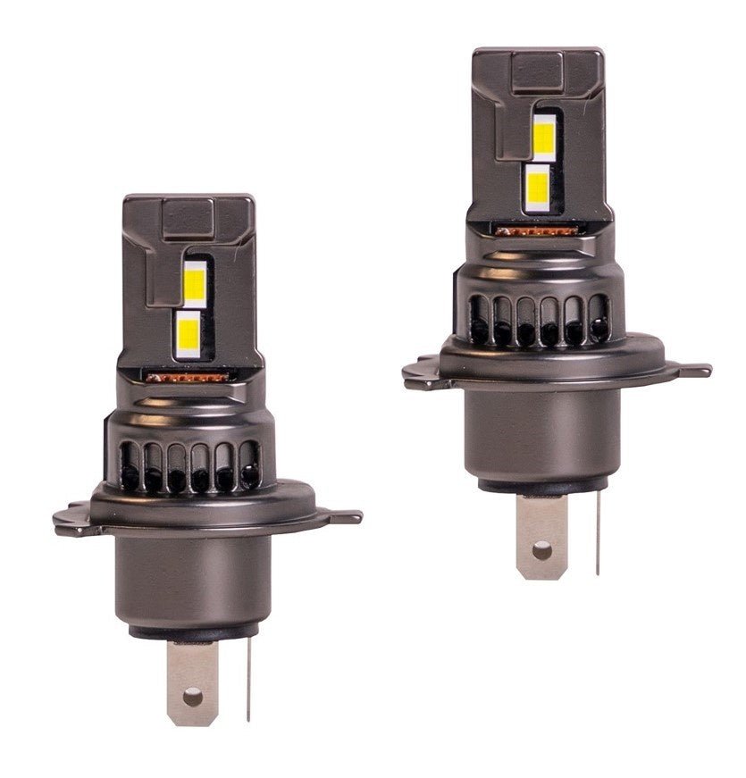 H4 koplamp set daglichtwit 6000K - 35 Watt & 2000 Lm/stuk | 12VDC - actieve koeling - LEDPLANET.NL