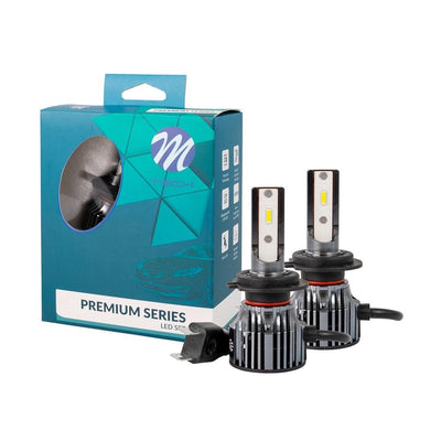 H7 headlight set daylight white 6500K - 50 watts & 5000 lm/unit | 12V & 24V DC - active cooling - LEDPLANET.NL