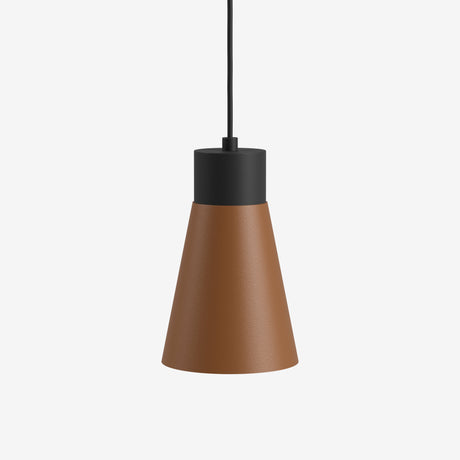 Modern pendant lamp with 5 lights in brown and black, perfect for contemporary interiors