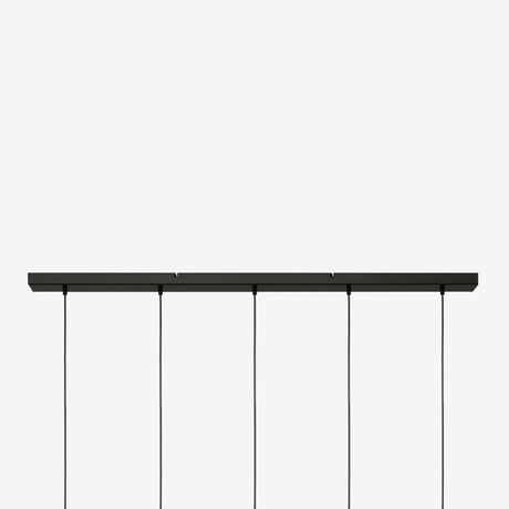 Modern pendant lamp with 5 lights in a sleek black design, perfect for stylish interiors
