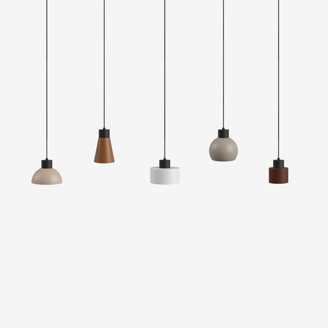 Moderne hanglamp 5 lichtpunten met diverse vormen en kleuren voor een stijlvolle inrichting
