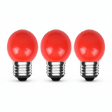 3x rode LED kogellamp E27 G45 230V - Prismica