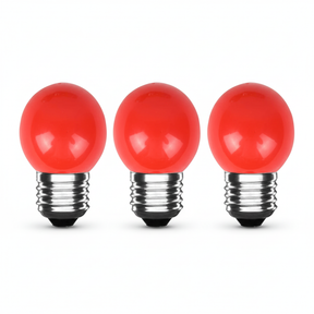 3x rotes LED-Leuchtmittel E27 G45 230 V – Prismica