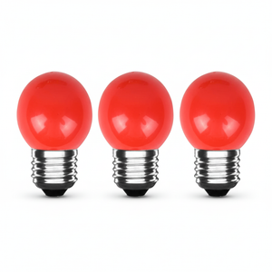 LED-Kugellampe E27 Rot - 300 Lumen - 3W - IP20 - G45 - 230V - 3 Stück