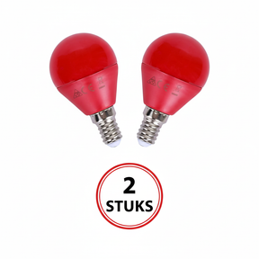 G45 kogellamp 2 stuks rood licht E14 LED