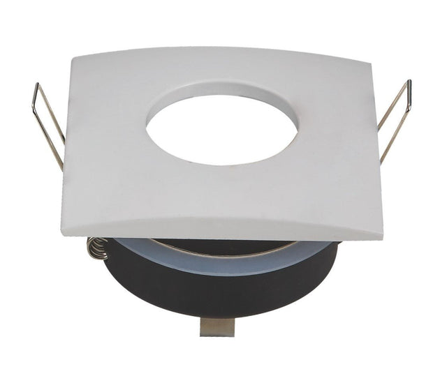 Inbouwframe 84mm x 84mm | vierkante inbouwspot wit | boorgat Ø 75 mm - LEDPLANET.NL