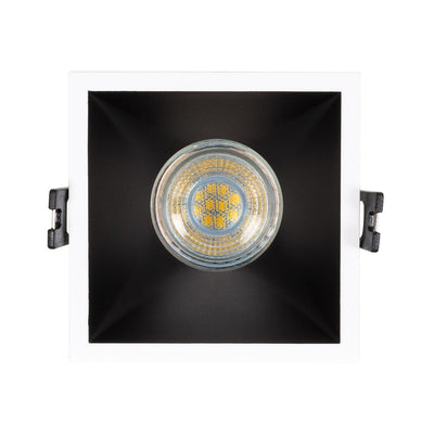 Einbaurahmen 93 mm x 93 mm | quadratischer, versenkter Einbaustrahler schwarz/weiß | Ausschnitt 85 mm x 85 mm - LEDPLANET.NL