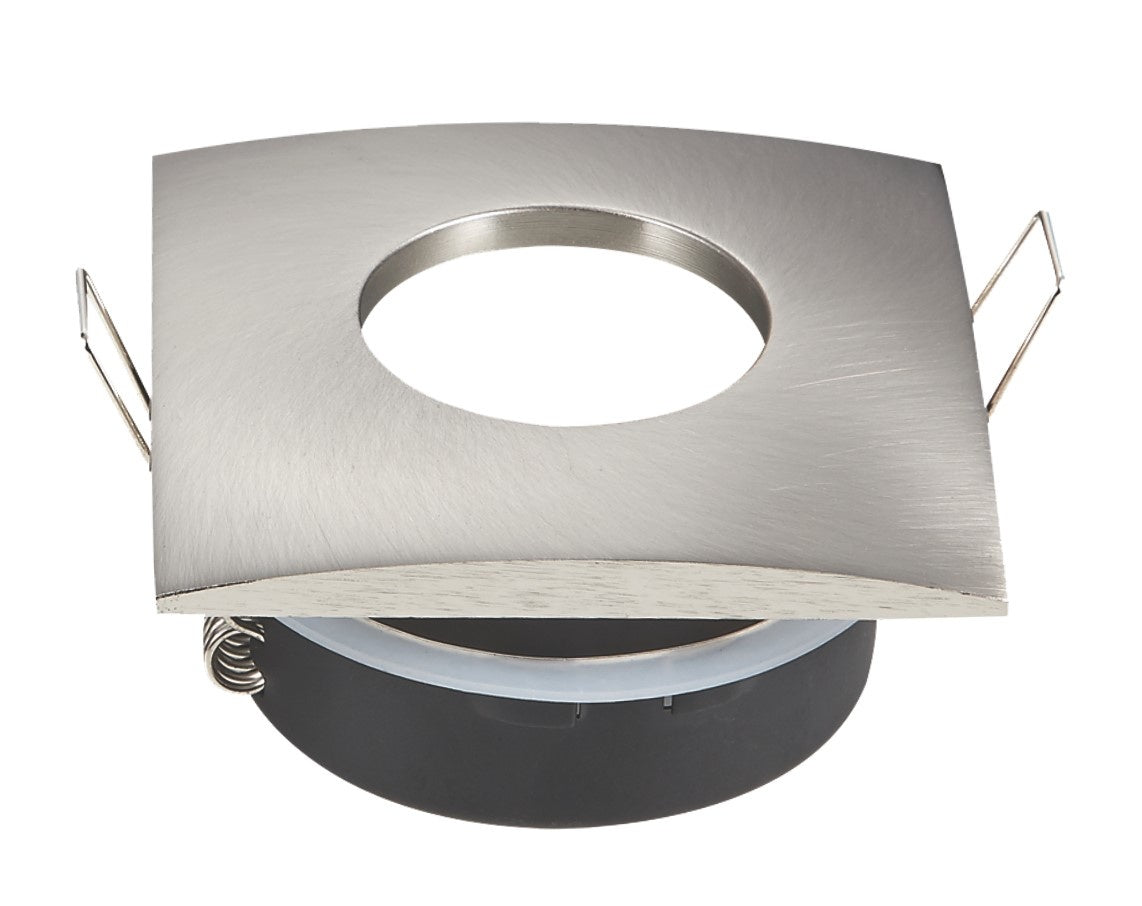 Recessed frame 84mm x 84mm | square recessed spotlight stainless steel | drill hole Ø 75 mm