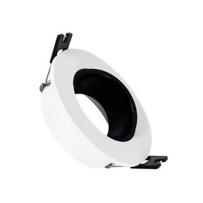 Inbouwframe Ø 90 mm, conische kantelbare inbouwspot zwart/wit, boorgat Ø 70 mm
