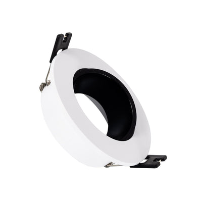 Inbouwframe Ø 90 mm, conische kantelbare inbouwspot zwart/wit, boorgat Ø 70 mm