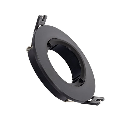 Inbouwframe Ø 90 mm, kantelbare inbouwspot zwart, boorgat Ø 70 mm