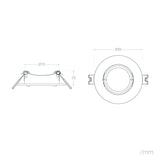 Inbouwframe Ø 90 mm | kantelbare inbouwspot zwart | boorgat Ø 70 mm - LEDPLANET.NL