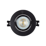 Inbouwframe Ø 90 mm | kantelbare inbouwspot zwart | boorgat Ø 70 mm - LEDPLANET.NL