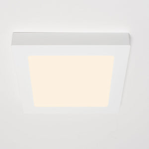 Inbouw/Opbouw LED Plafondlamp CCT Ø 20 cm vierkant - Dimbaar - warm en koud wit