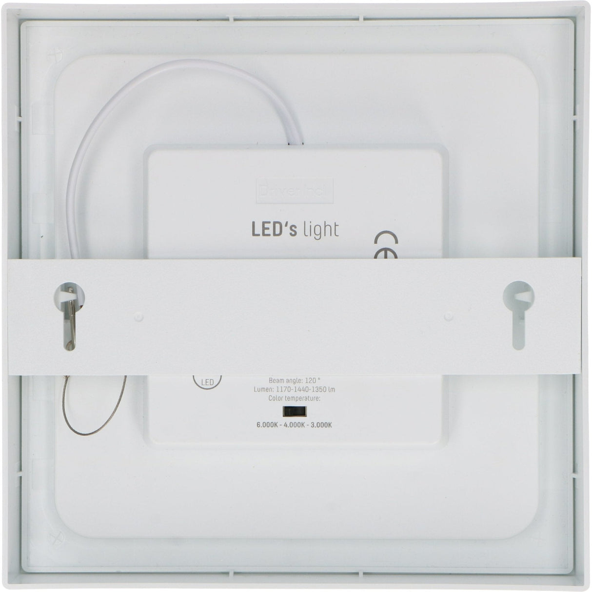 Recessed/Surface-mounted LED Ceiling Lamp CCT Ø 20 cm square - Dimmable - warm and cold white