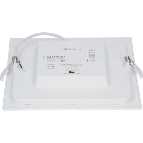 Inbouw/Opbouw LED Plafondlamp CCT Ø 20 cm vierkant - Dimbaar - warm en koud wit