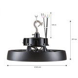 Industriële LED verlichting 265mm 10000lm 4000K IP65 voor hoge plafonds