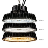 Industriële led verlichting 150W met 5000K, 4000K en 3000K kleurtemperatuur en hoge lumen output.