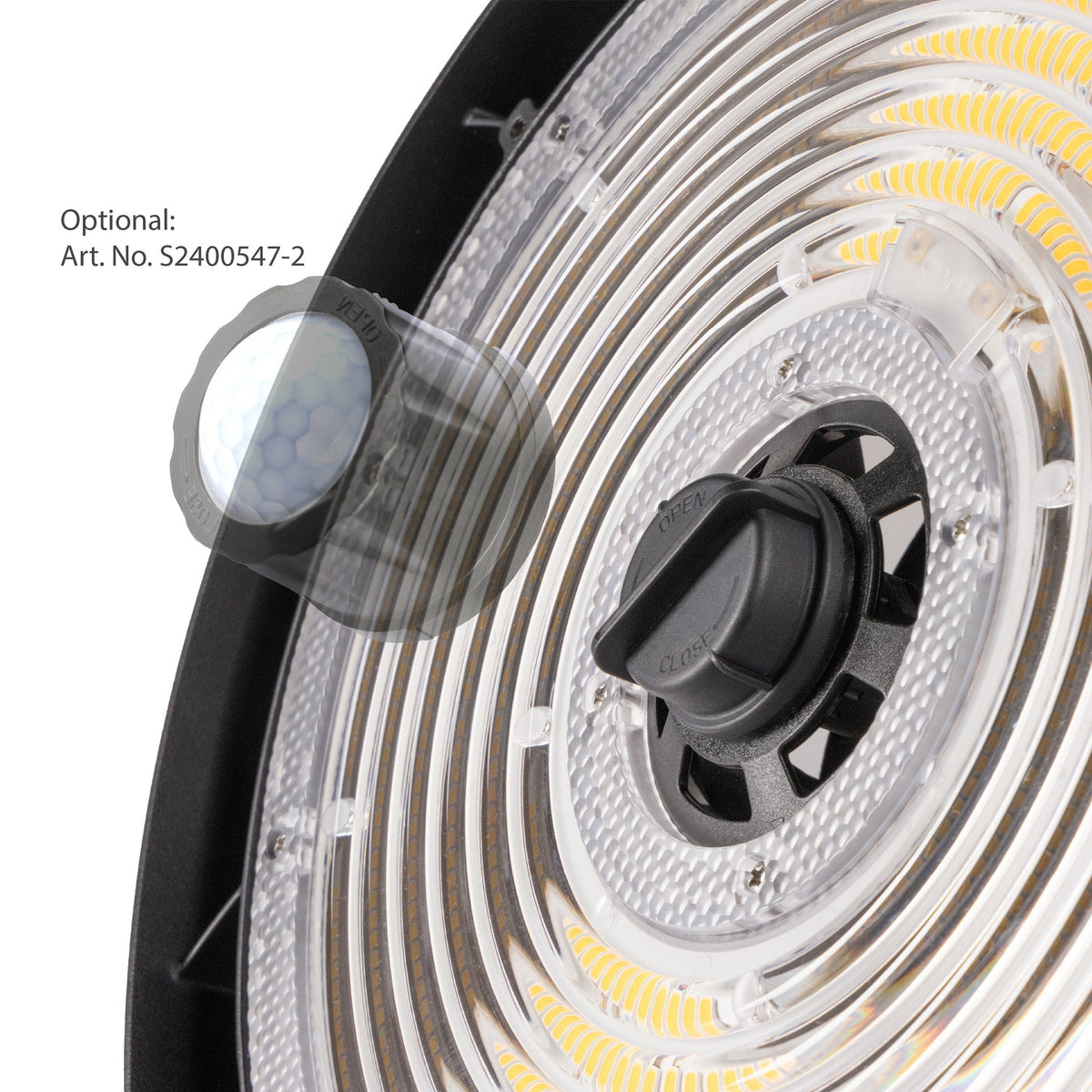 Industriële led verlichting hoge bay met sensor 100W 12000lm 4000K IP65