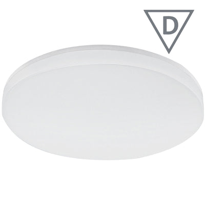 Plafoniera LED industriale impermeabile ø 33 cm - Per interni ed esterni - Bianco freddo