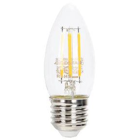 LED kaarslamp E27 dimbaar warmwit 2700K, 4W 400 lumen, helder glas