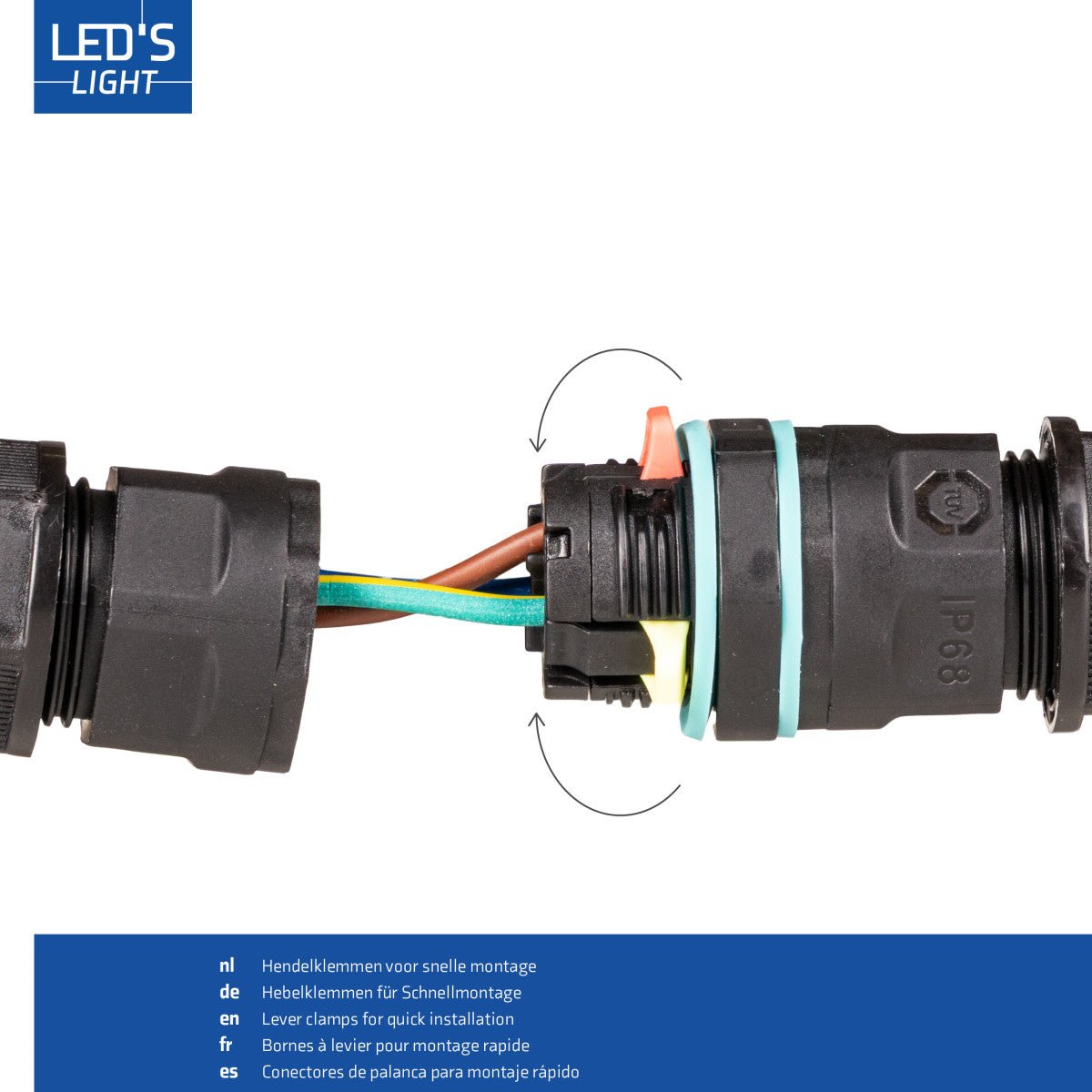 Kabelverbinder I Verbinder - Für Kabel von 5 bis 10 mm - für den Außen- und Innenbereich - Schwarz