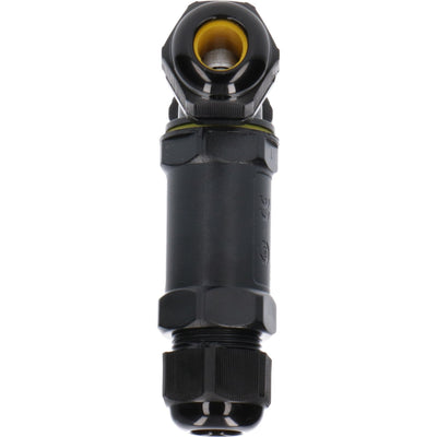 Connecteur de câble étanche IP68 - connecteur en T - domino - pour câbles de 4 à 14 mm - Noir