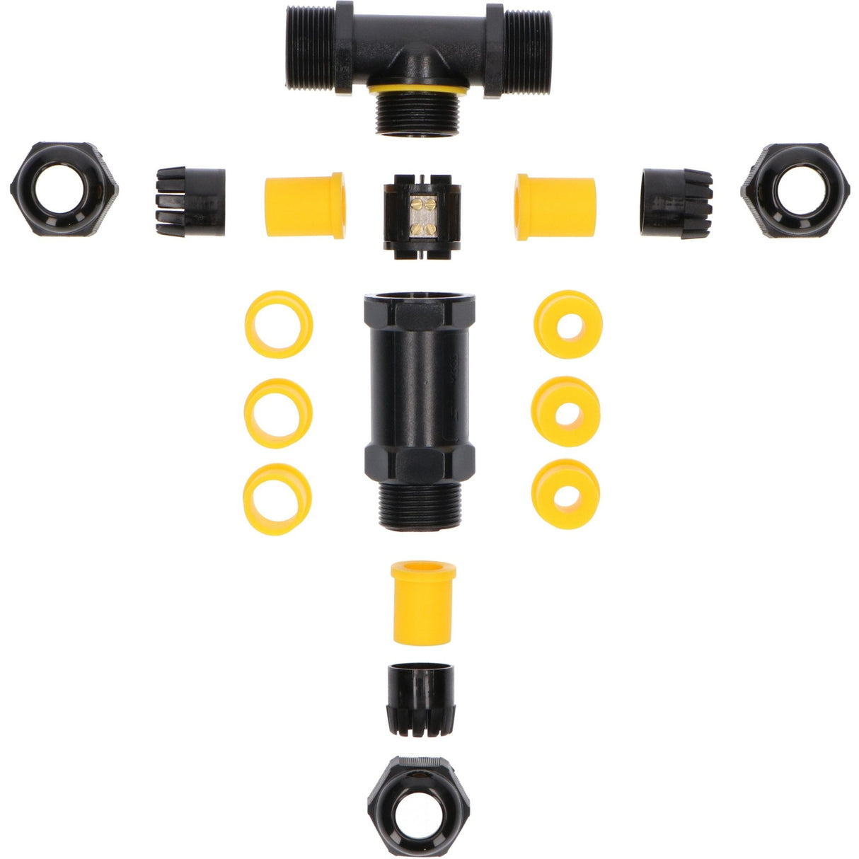 LED's Light Pro Kabelverbinder T-Stück – IP68 wasserdicht – Für 3 Kabel von 4 bis 14 mm²