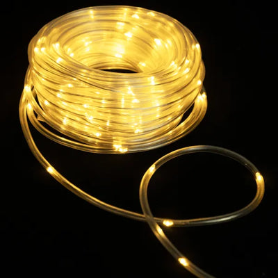 Lichtstring buis warmwit 23 meter (3+20), 200 LED's, waterdicht IP44