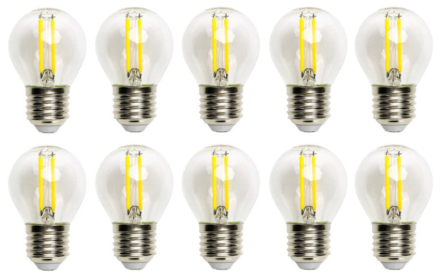 Kogellamp 10 stuks | G45 E27 LED 6W=50W gloeilamp | warmwit 2700K - LEDPLANET.NL