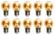 Kogellamp E27 10 stuks | 6W=50W warmwit | 2200K - amber glas - LEDPLANET.NL