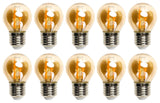 Kogellamp E27 10 stuks | 6W=50W warmwit | 2200K - amber glas - LEDPLANET.NL