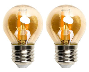 Globe bulb E27 2-pack | 6W=50W warm white | 2200K - amber glass - LEDPLANET.NL