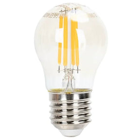 Kugellampe E27 dimmbar Flamme warmweiß | G45 LED 4W~400Lm=38W Halogenbeleuchtung | bernsteinfarbenes Glas - 2200K - LEDPLANET.NL