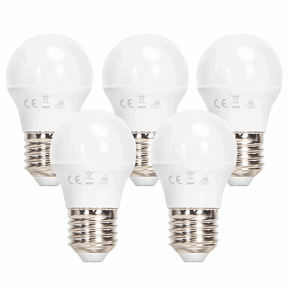 Aigostar LED voordeelverpakkingen met vijf kogellampen grote fitting voor energiezuinige verlichting