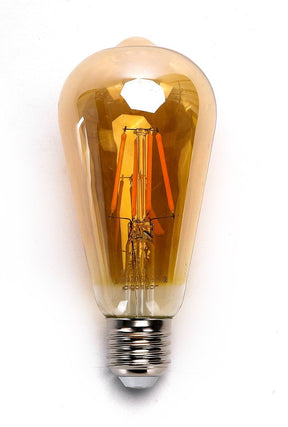 Kohlefadenlampe E27 Edison ST64 – bernsteinfarbenes Glas | LED 4W=38W Glühlampe | FLAME-Filament 2200K – LEDPLANET.NL