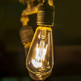 Carbon filament lamp 5 pieces E27 - ST64 amber - LED 4W~38W traditional lighting - 2200K warm white