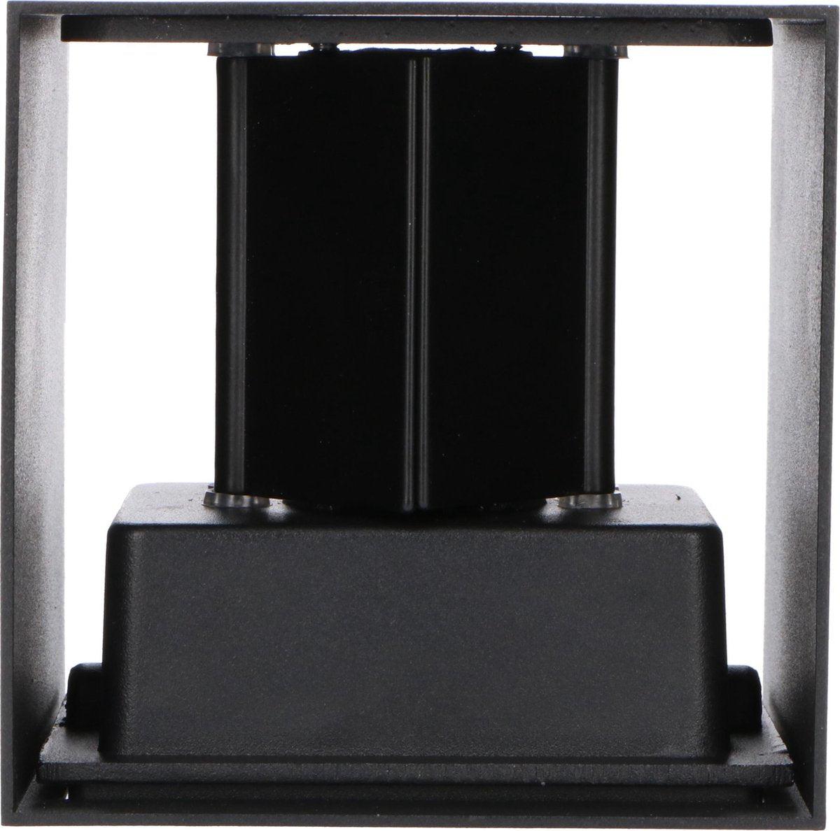 LED's Light Kubus LED-Wandleuchte für den Außenbereich – 2 Lichter – Dimmbare und einstellbare Lichtfarbe – IP65 wasserdicht – Schwarz