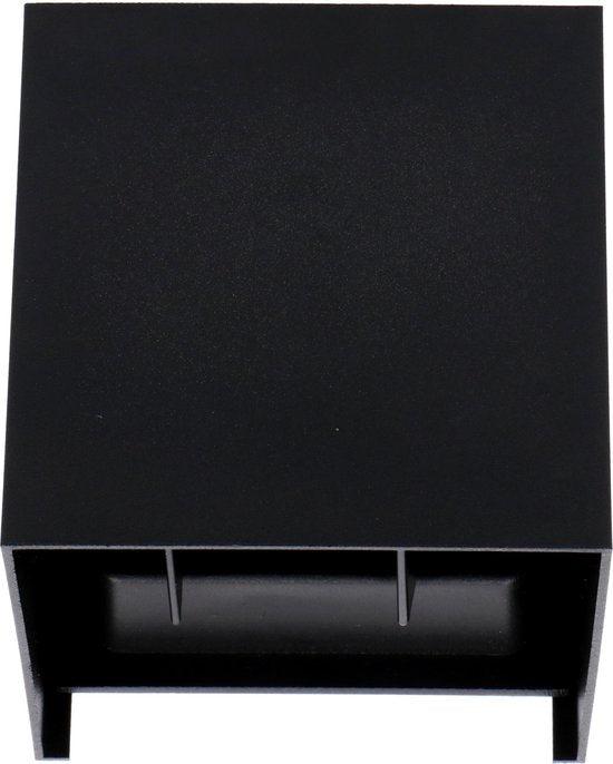 LED's Light Kubus LED-Wandleuchte für den Außenbereich – 2 Lichter – Dimmbare und einstellbare Lichtfarbe – IP65 wasserdicht – Schwarz