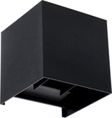 LED's Light Kubus LED-Wandleuchte für den Außenbereich – 2 Lichter – Dimmbare und einstellbare Lichtfarbe – IP65 wasserdicht – Schwarz