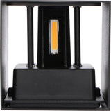 LED's Light Kubus LED-Wandleuchte für den Außenbereich – 2 Lichter – Dimmbare und einstellbare Lichtfarbe – IP65 wasserdicht – Schwarz