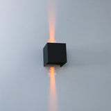 LED's Light Kubus LED-Wandleuchte für den Außenbereich – 2 Lichter – Dimmbare und einstellbare Lichtfarbe – IP65 wasserdicht – Schwarz