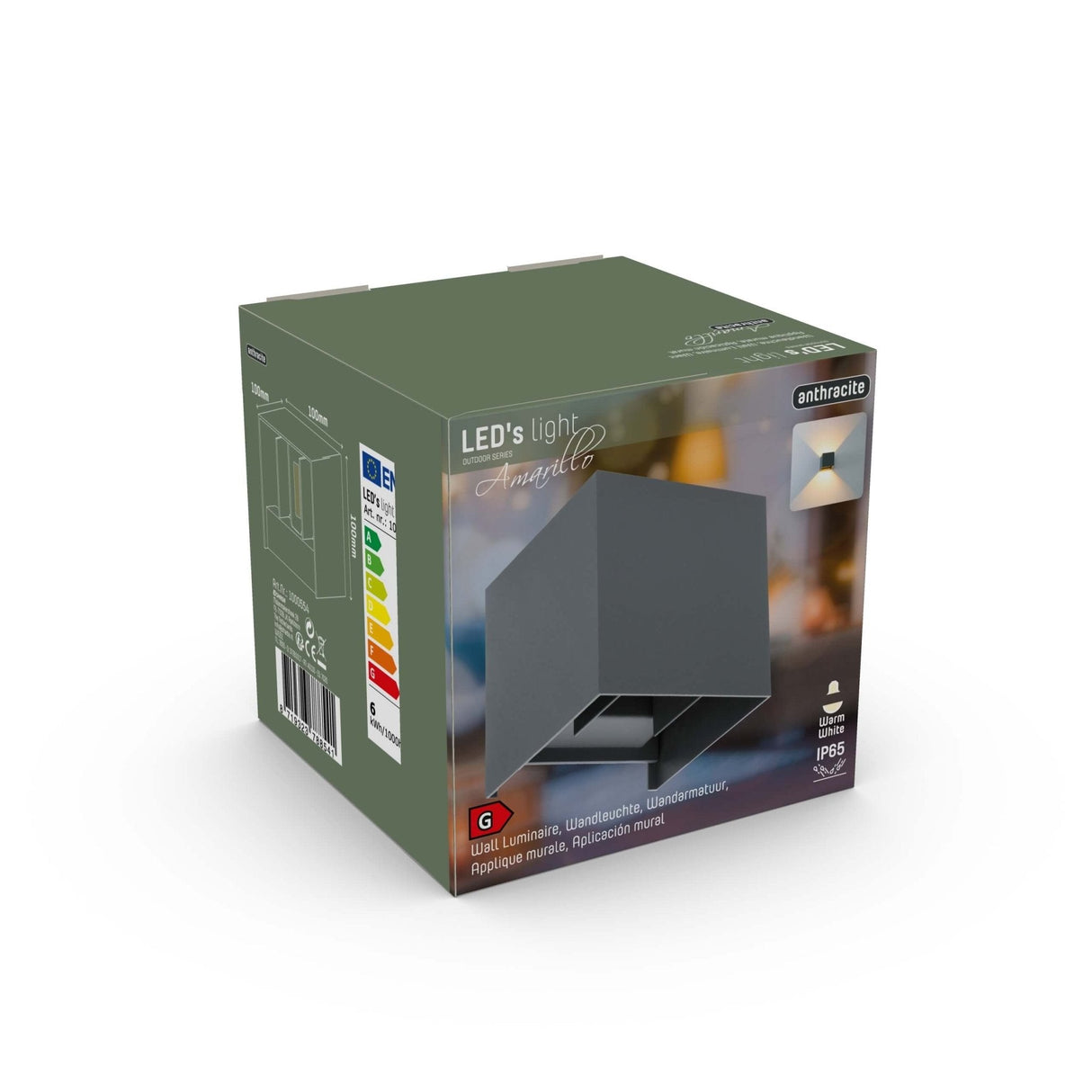 LED's Light Kubus LED Wall Lamp for outdoor - Up &amp; Down light - IP65 - Anthracite